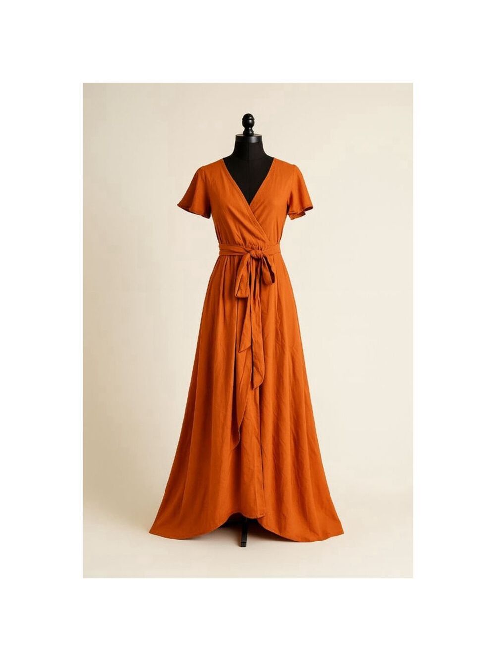 Lavetir Burnt Orange Maxi Dress Size 8 - Picture 2 of 11